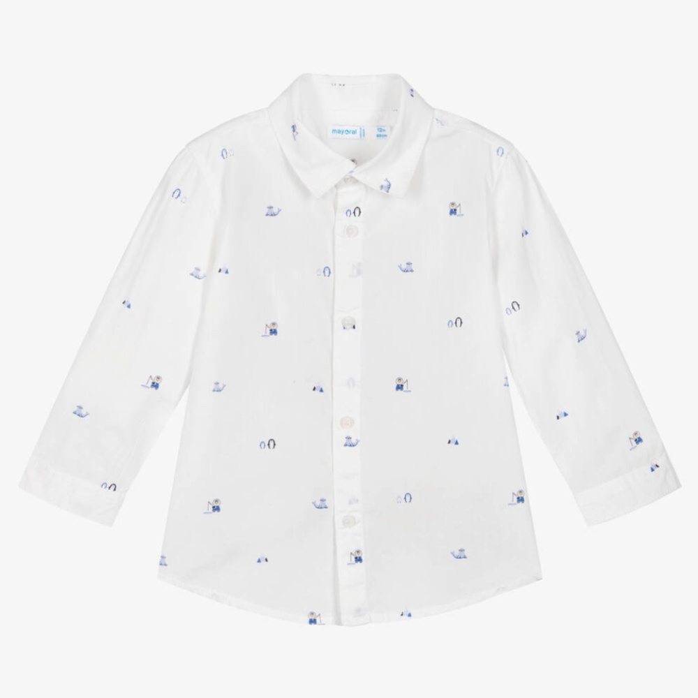 NWT Mayoral Printed Button Down Shirt - 36 Months